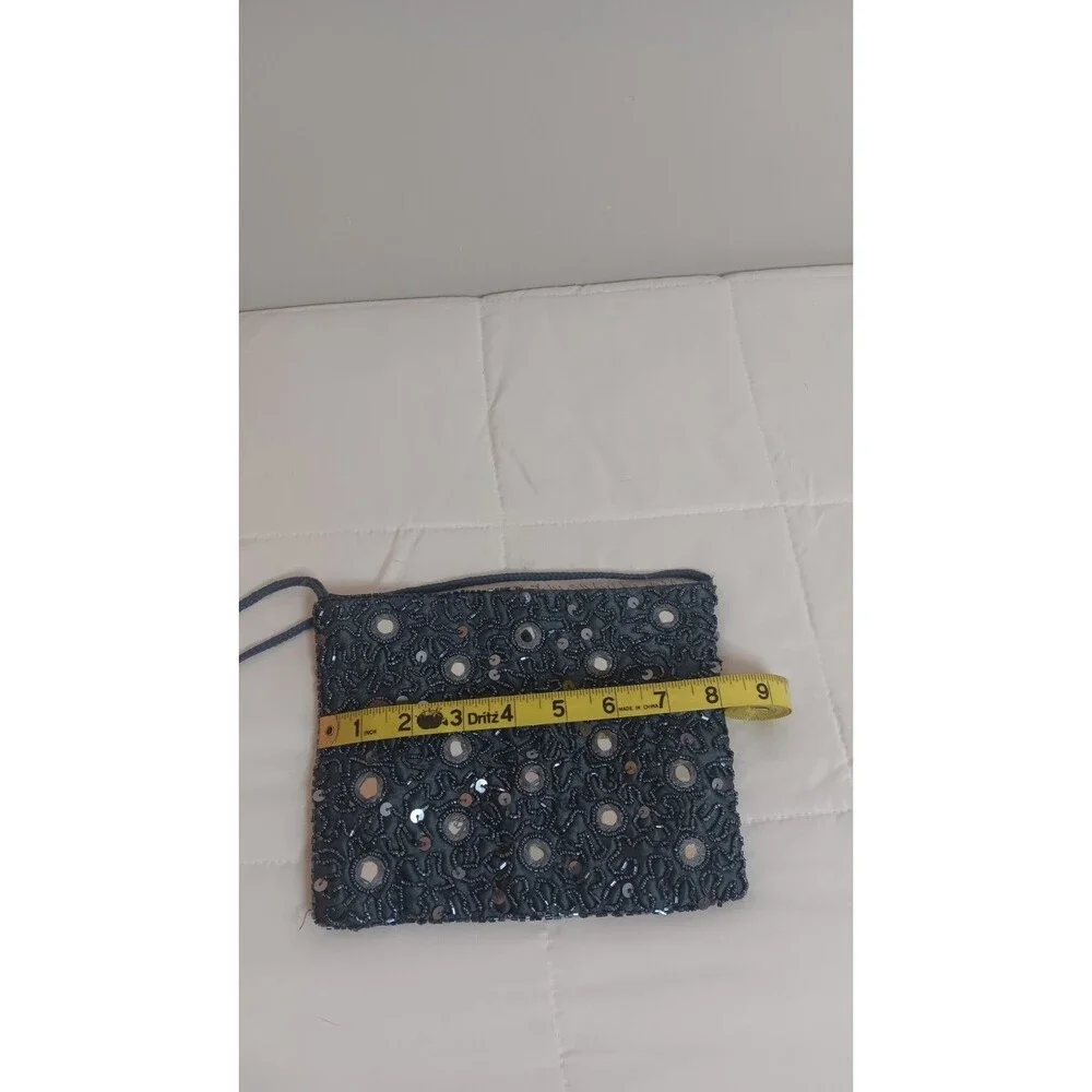 Blue Sequin Mini Crossbody Bag Formal Prom Cocktail